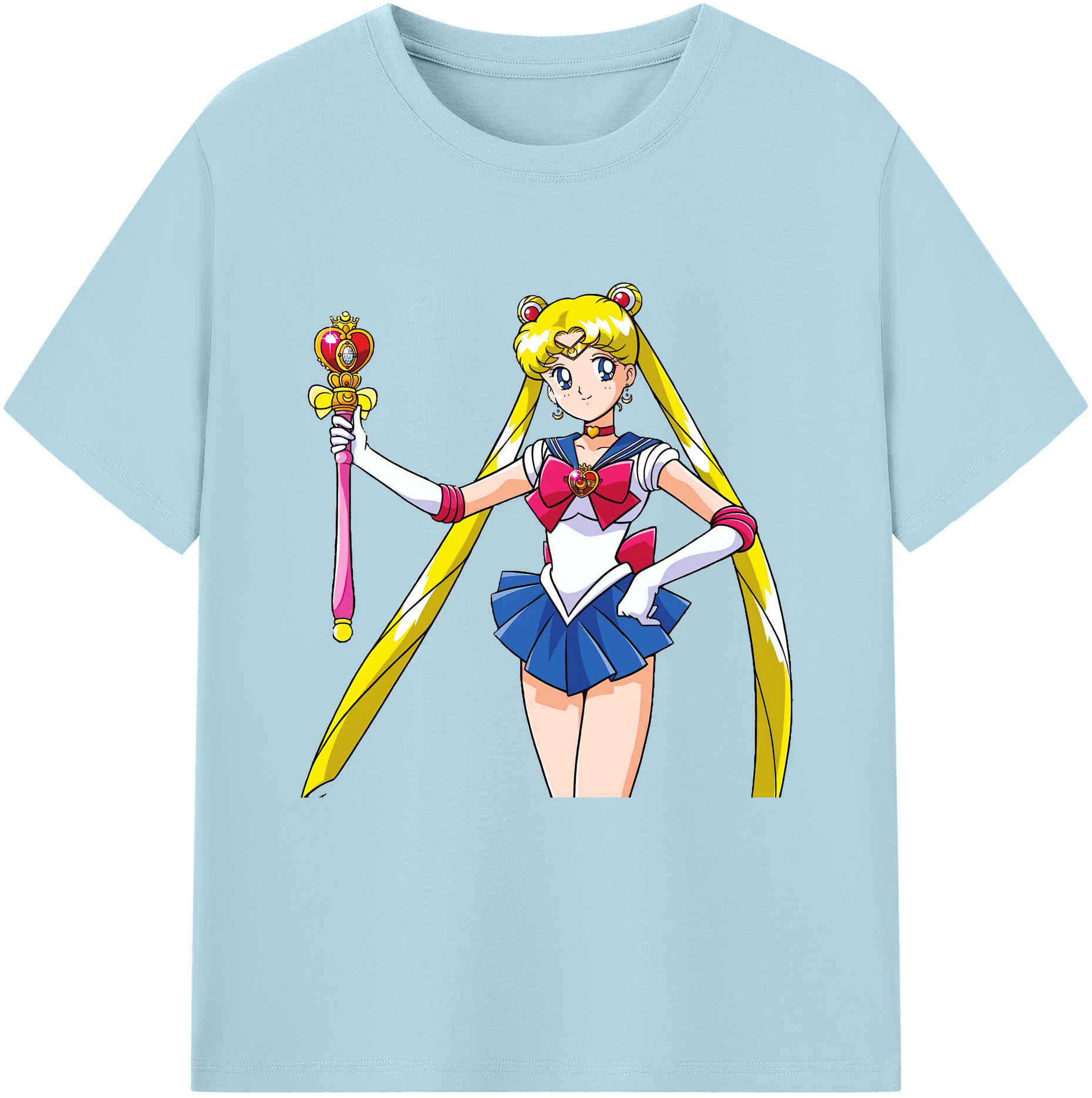 （画像用） 美少女戦士セーラームーン 月野 うさぎ つきの うさぎ Sailor Moon Tsukino Usagi 綿100％半袖Tシャツ（フロントプリント）